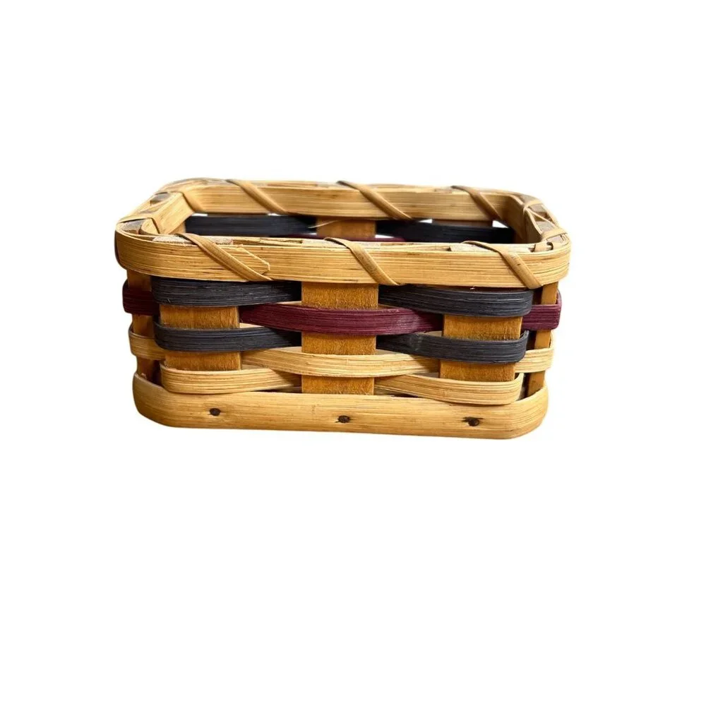 Swartzenberger Basket Vintage 2001 Signed Business‎ Card Holder Small Handmade
